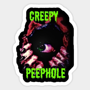 Creepy Peephole w/ text Sticker